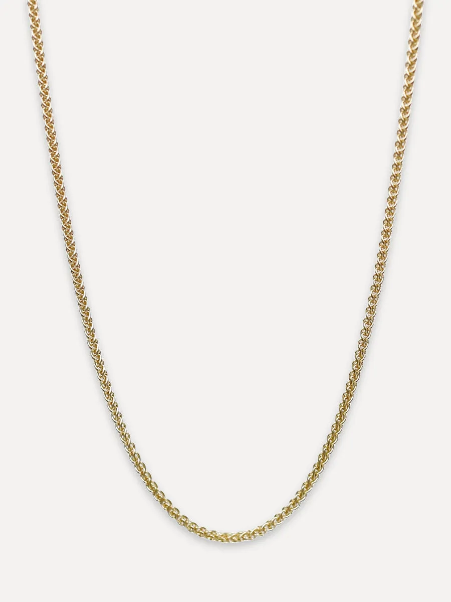 14K Thin Wheat Chain
