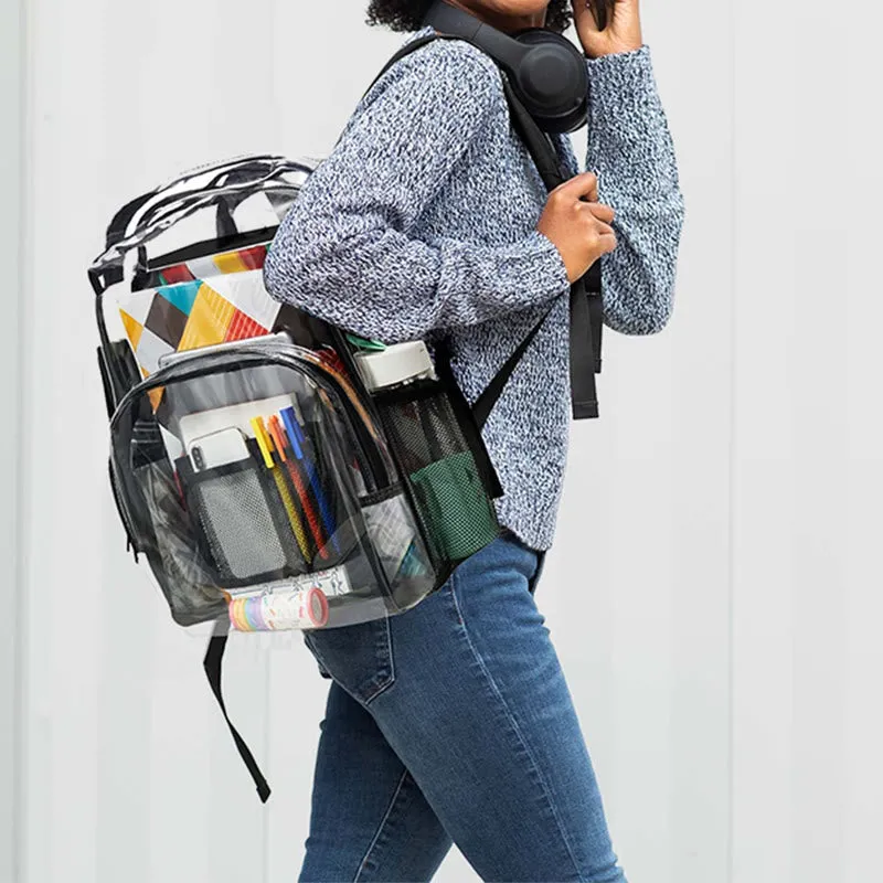 Backpack For School Students Trasparent PVC Leisure Daily Schoolbag