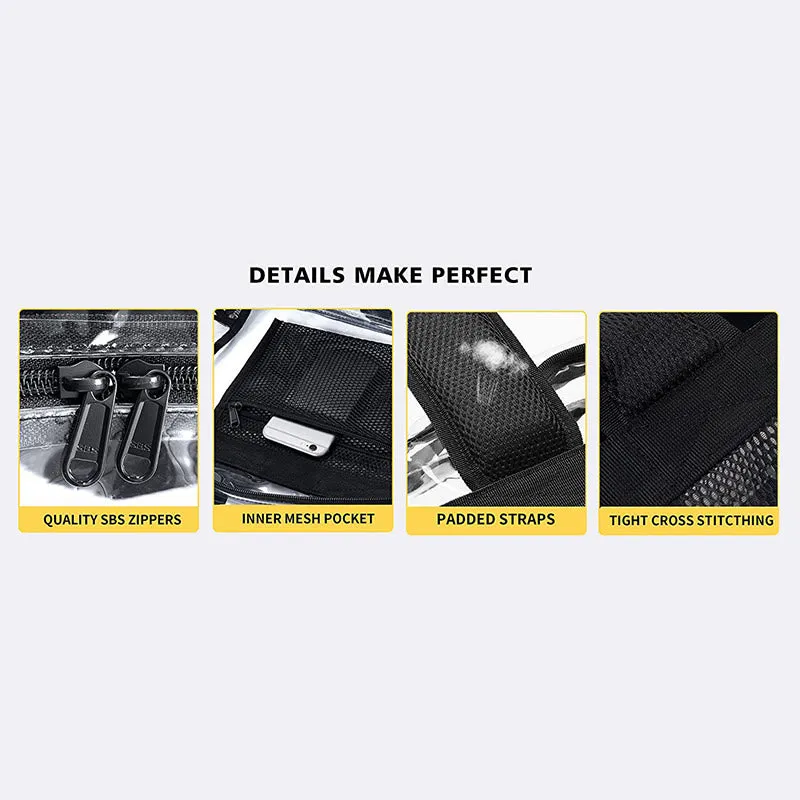 Backpack For School Students Trasparent PVC Leisure Daily Schoolbag