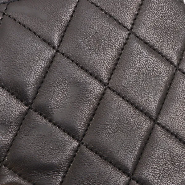 Chanel Around 1990 Made Full Flap Turn-Lock Chain Bag Mini Black