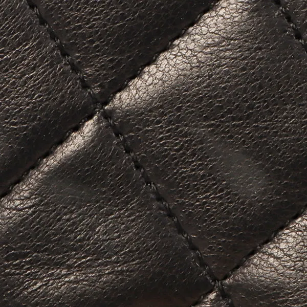 Chanel Around 1990 Made Full Flap Turn-Lock Chain Bag Mini Black