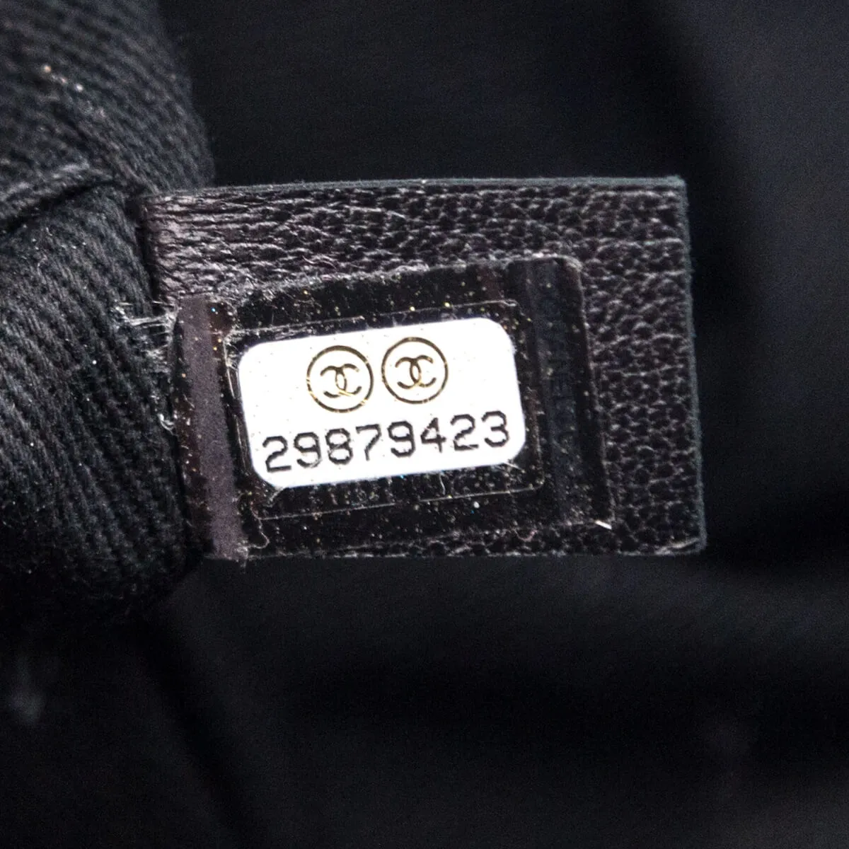 Chanel Black Canvas Mixed Fibers Pearl Large Deauville Tote