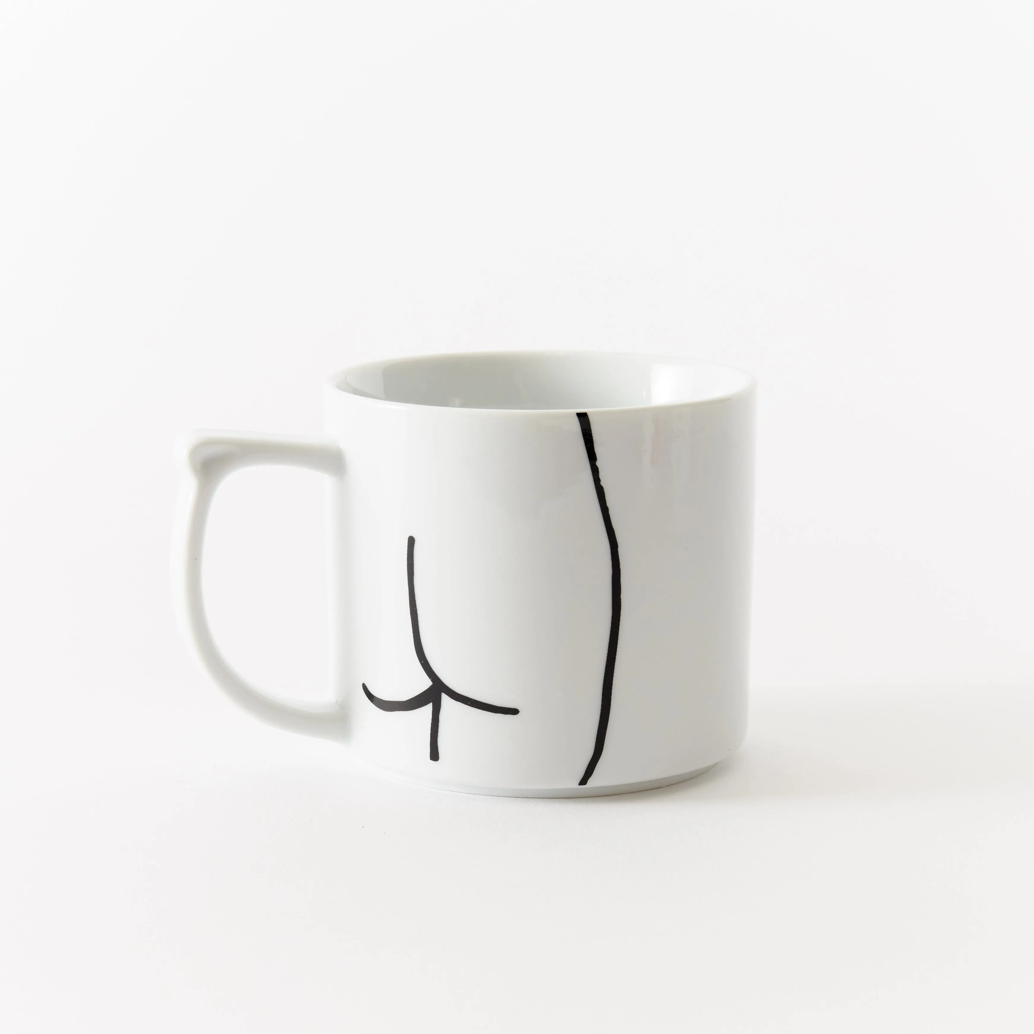 Cheeky line drawing mug