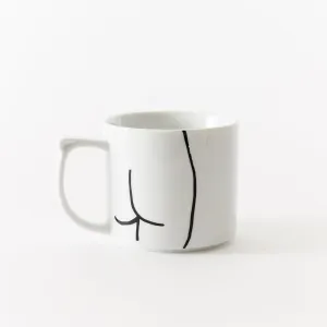 Cheeky line drawing mug