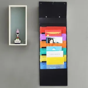 File Folders Wall Hanging Portable Storage Rack With Pockets expanding Structure