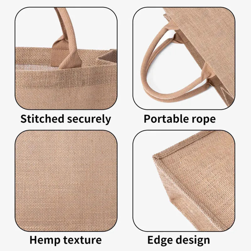 Floral Print Burlap Tote Bags Gift for Daughter-In-Law Large Travel Shopping Shoulder Bag