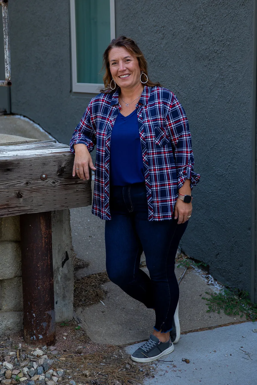 Full Plaid Button Down Flannel (Plus)