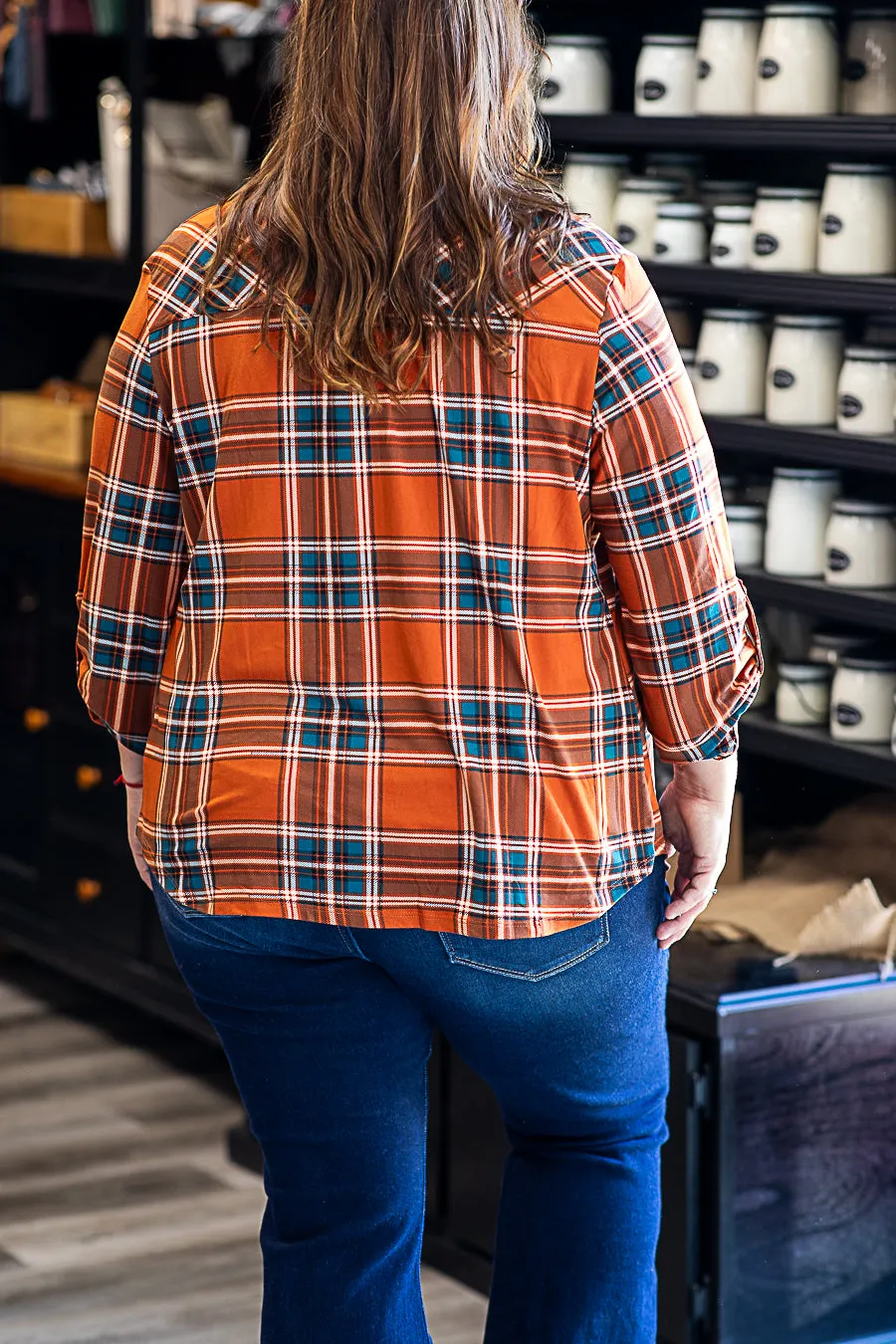 Full Plaid Button Down Flannel (Plus)