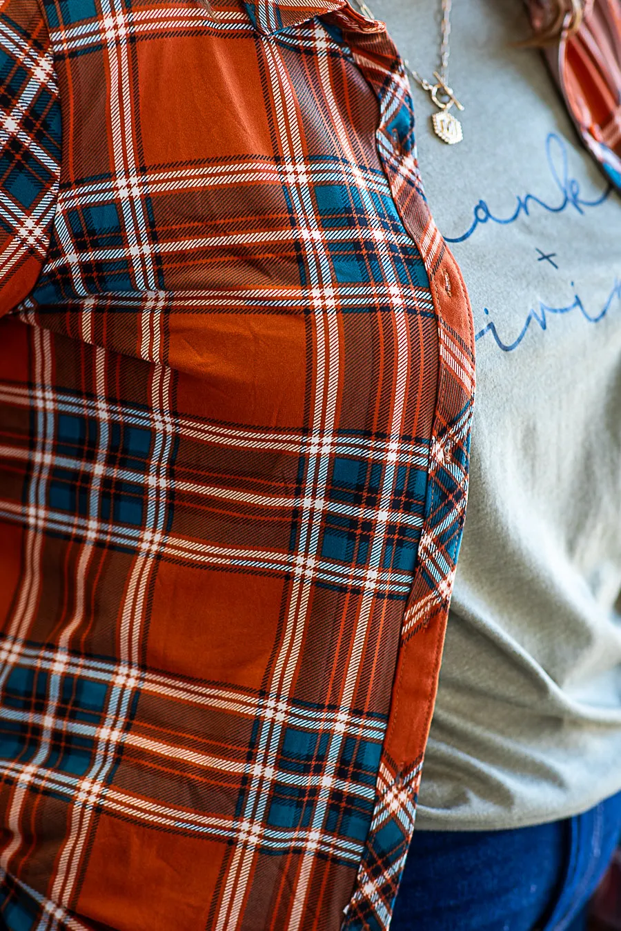 Full Plaid Button Down Flannel (Plus)