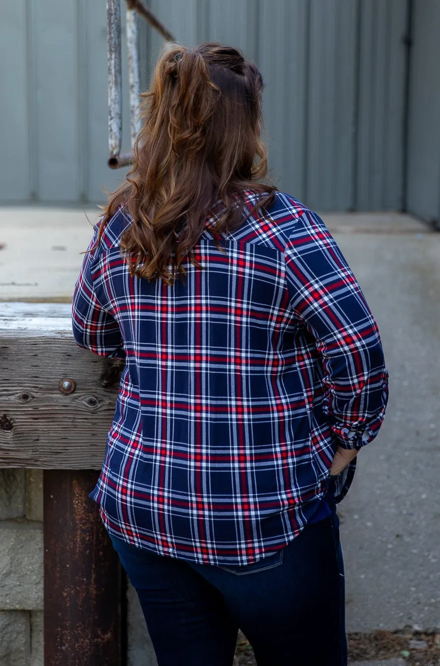 Full Plaid Button Down Flannel (Plus)