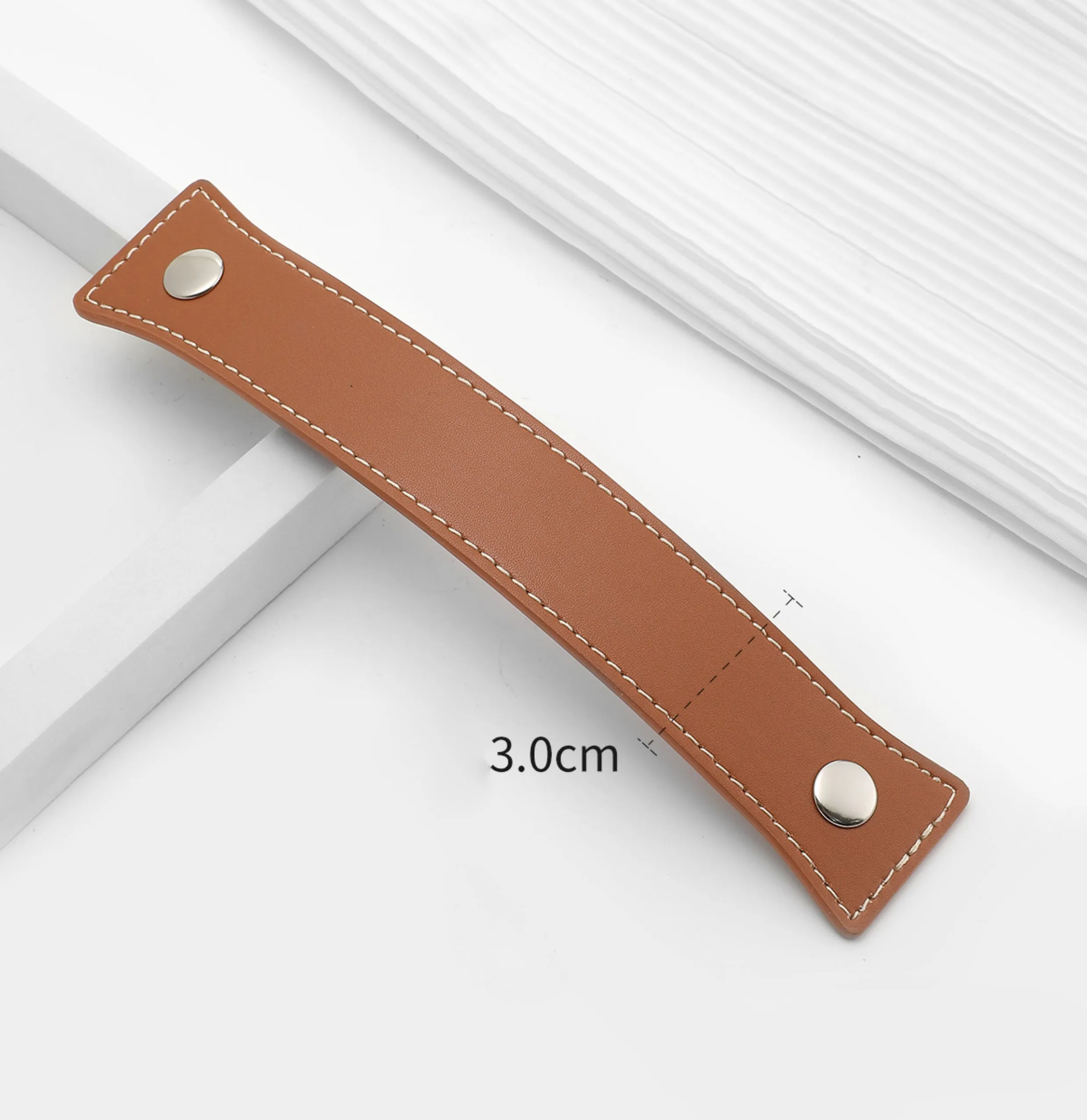 Genuine Leather Extension Handle for Bowling 25 Toiletry Bag – 3cm Width, 20cm Length