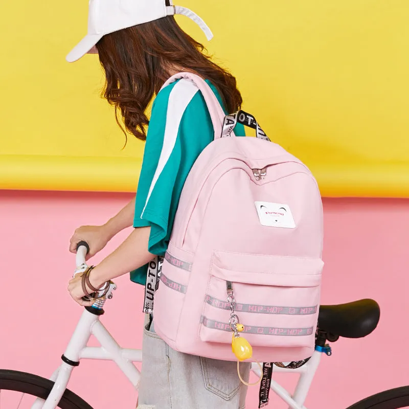 Girls School Backpack with USB Charger Cute Lightweight Bookbag Travel Bag Top Level