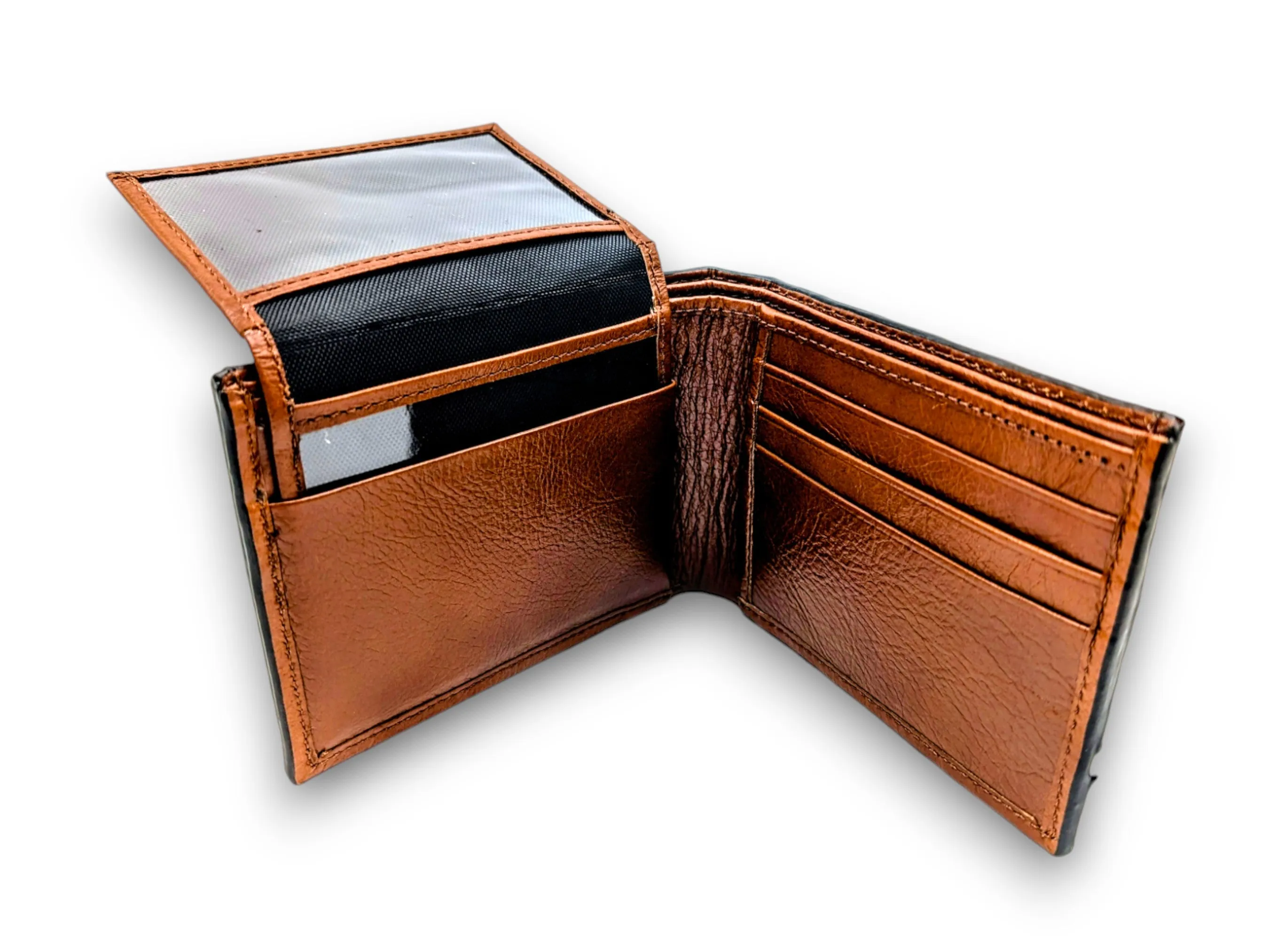 Handmade Alligator Leather Western Bifold Wallet, 4 card slot, Window ID card holder, Handmade Western Cowboy Wallet