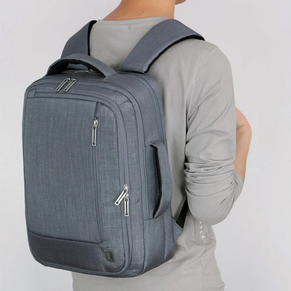 High Quality Backpack for Boys Nylon Anti-theft Waterproof Slim Commute Travel Bag with USB Charging Port