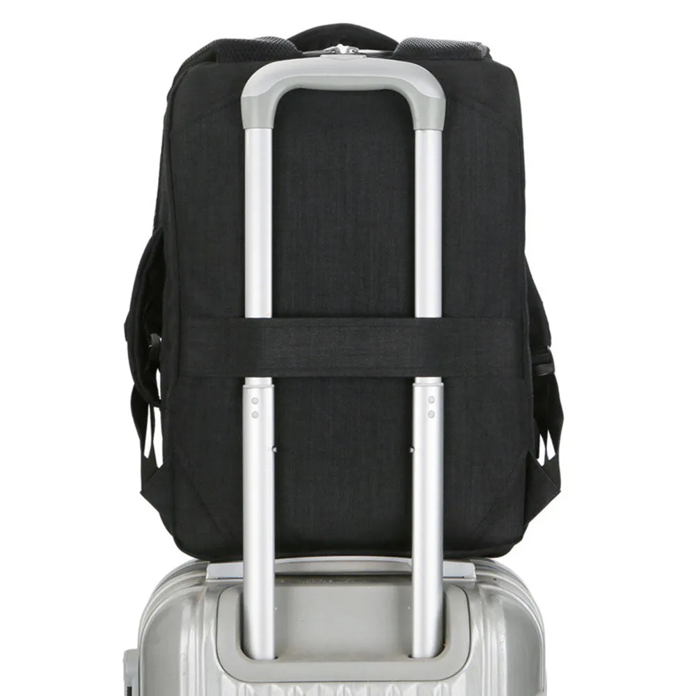 High Quality Backpack for Boys Nylon Anti-theft Waterproof Slim Commute Travel Bag with USB Charging Port