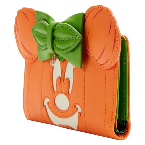 LF Disney Glow Face Pumpkin Minnie Flap Wallet
