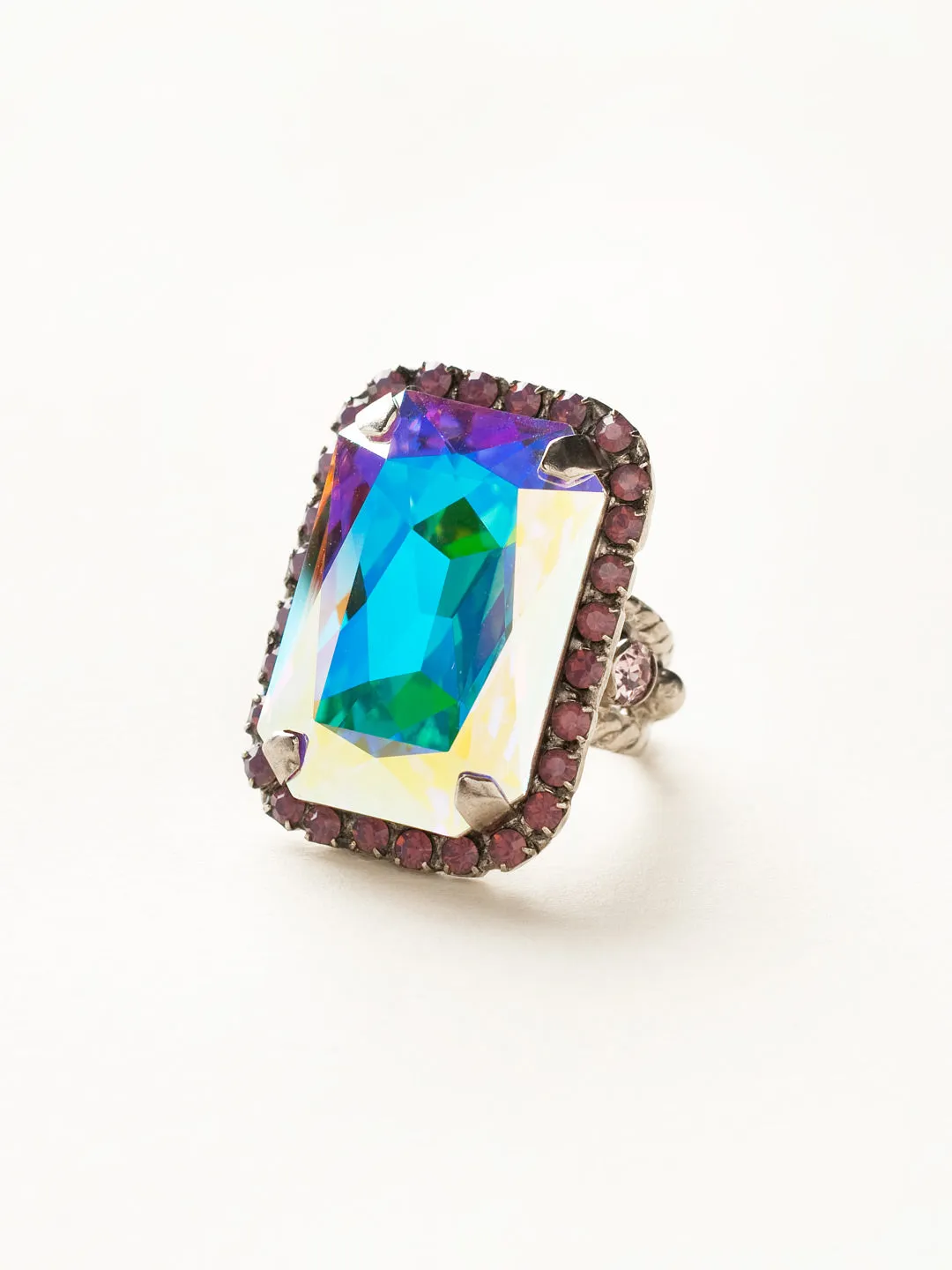 Luxurious Emerald-Cut Cocktail Ring - RBT69ASVE