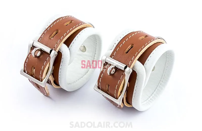 Luxurious leather wrist cuffs “Psycho II”