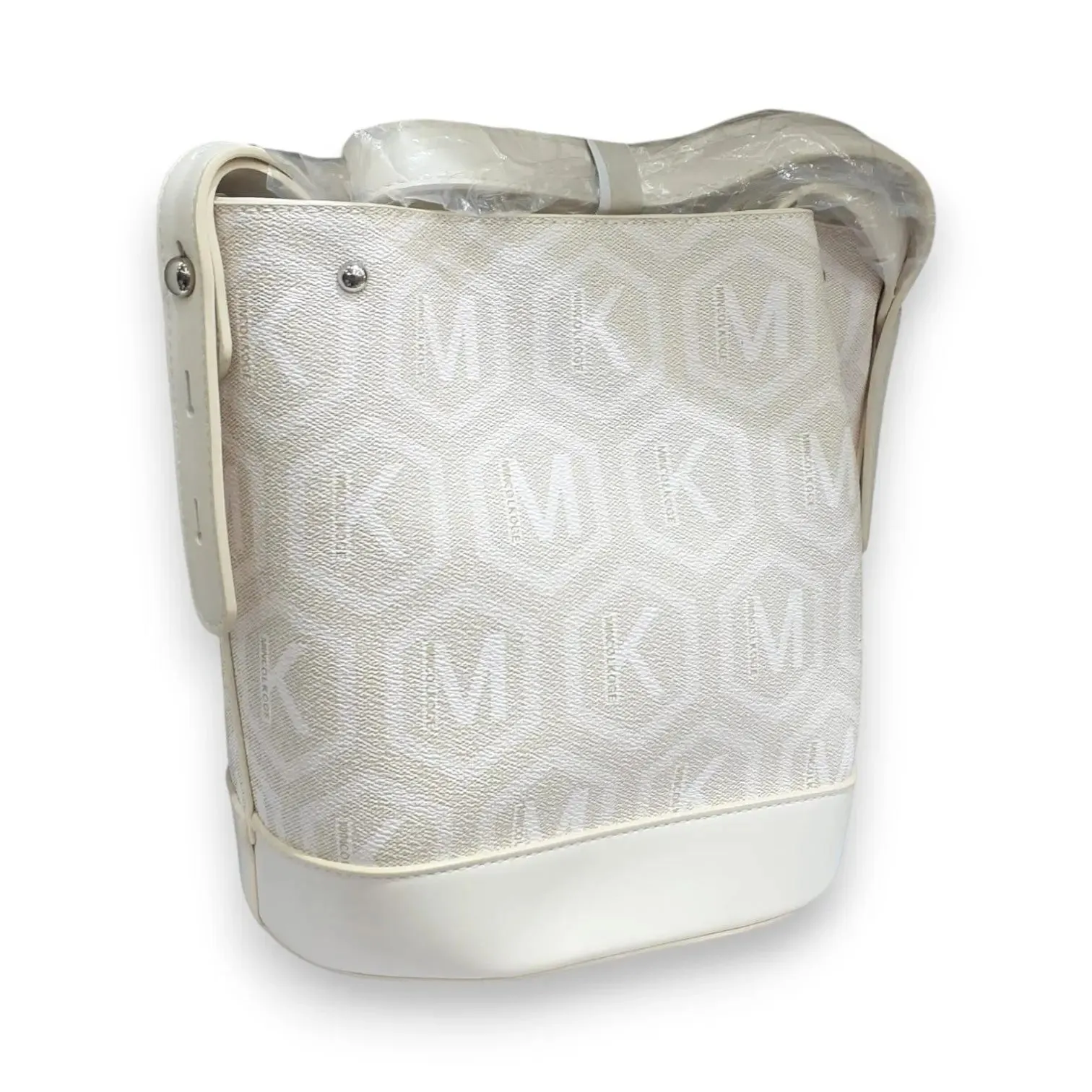 MK Designer Bucket Bag - White Monogram