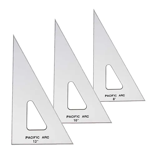 Pacific Arc Acrylic Triangles - 30/60/90 Degree with Inking Edge