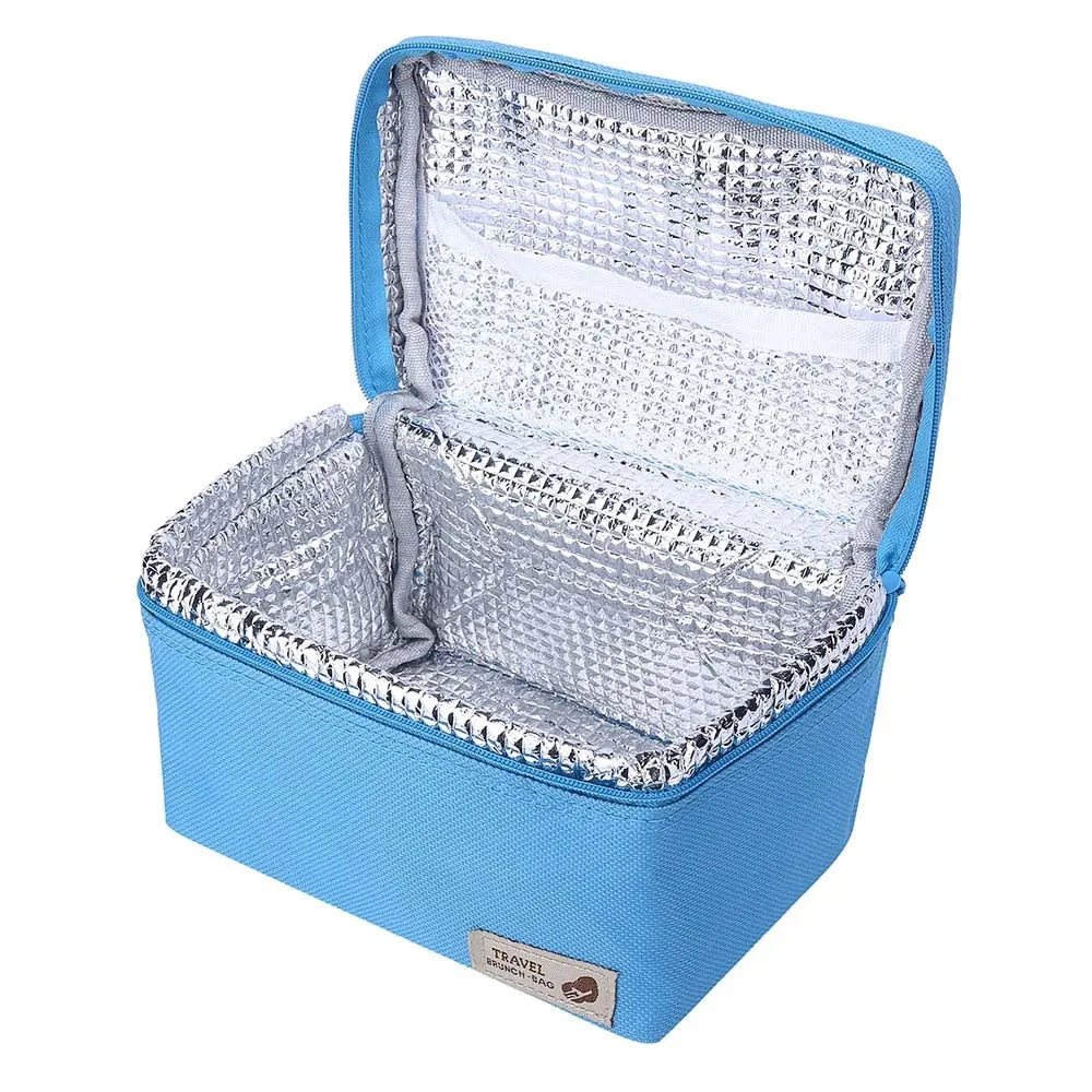 Portable Food Picnic Cooler Box bag Black Insulated