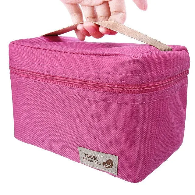 Portable Food Picnic Cooler Box bag Black Insulated