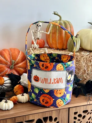 Purple Pumpkins Trick or Treat Bag, Trick or Treat Bucket