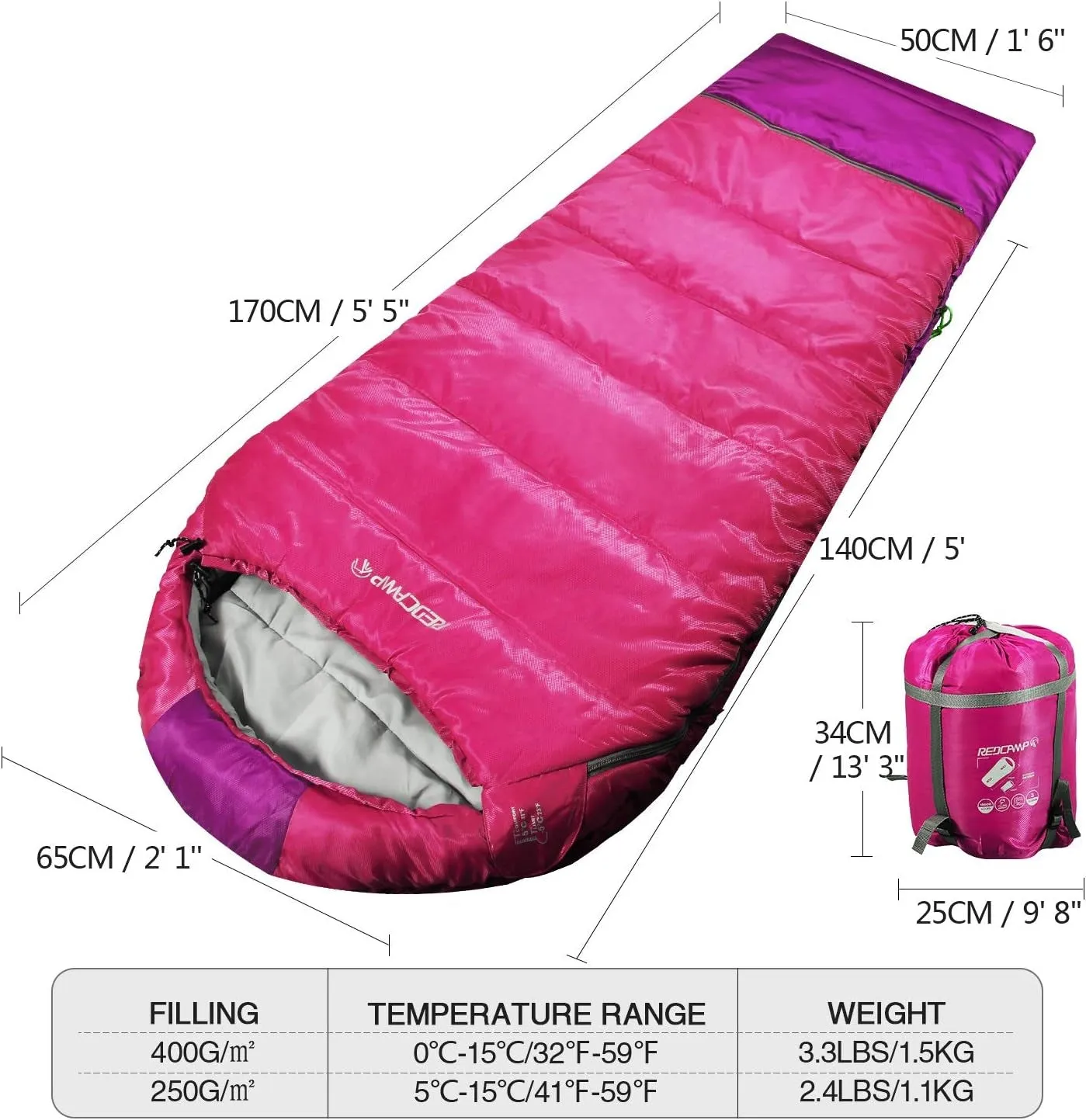 REDCAMP Kids Mummy Sleeping Bag: Versatile Camping Essential