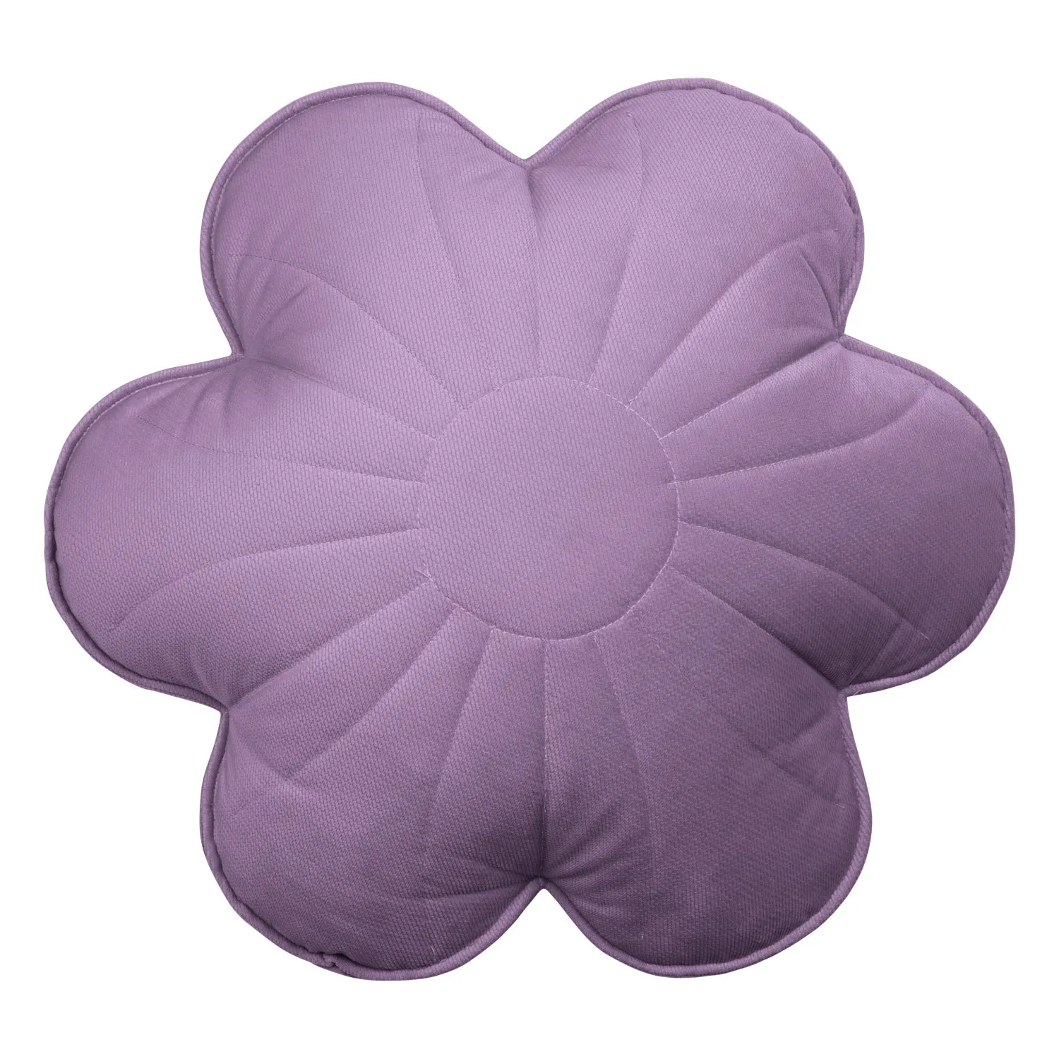 Samtblütenkissen "Violett" - Kissen mit Blumenmuster in Violett