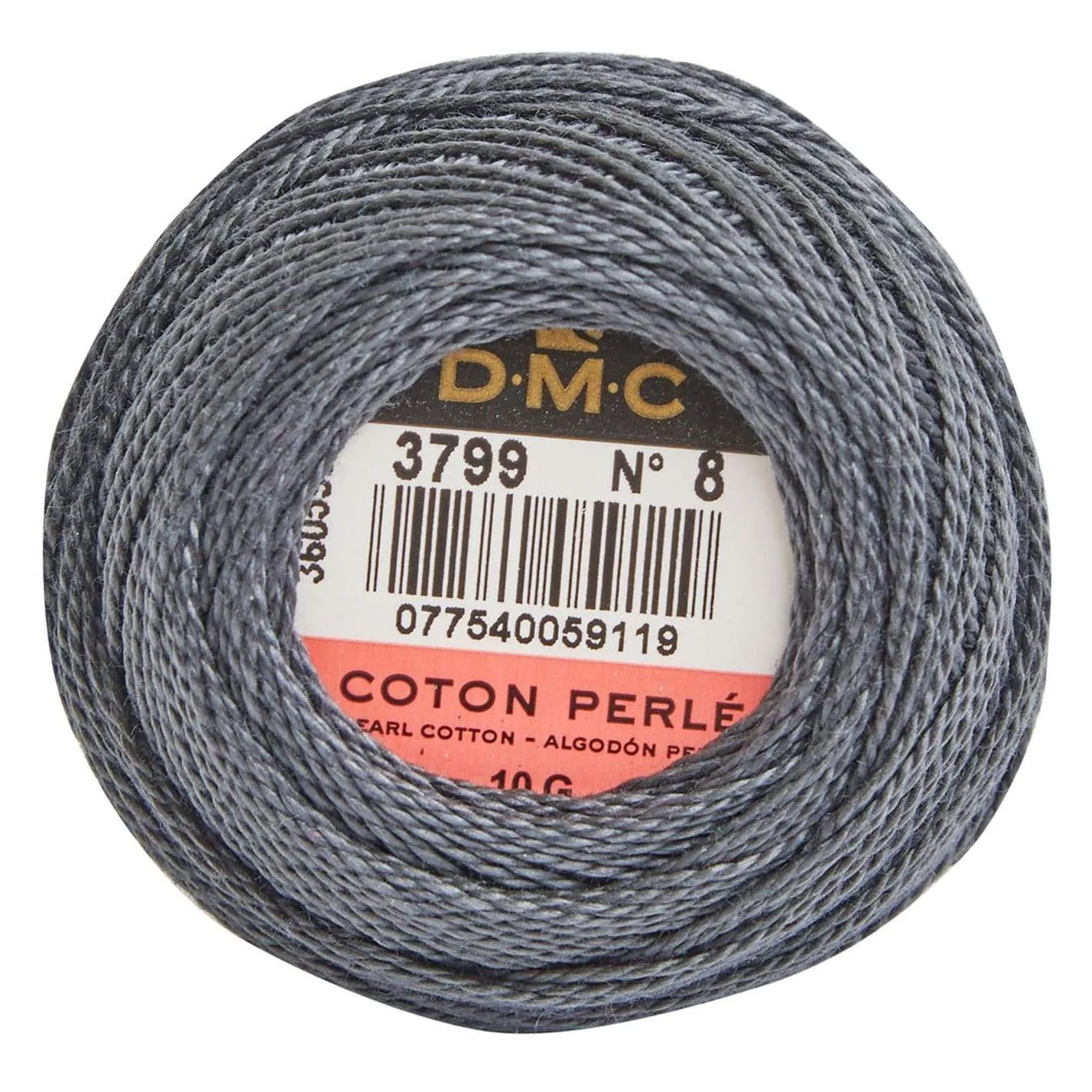 Size 8 Pearl Cotton Ball in Color 3799 ~ Very Dark Pewter
