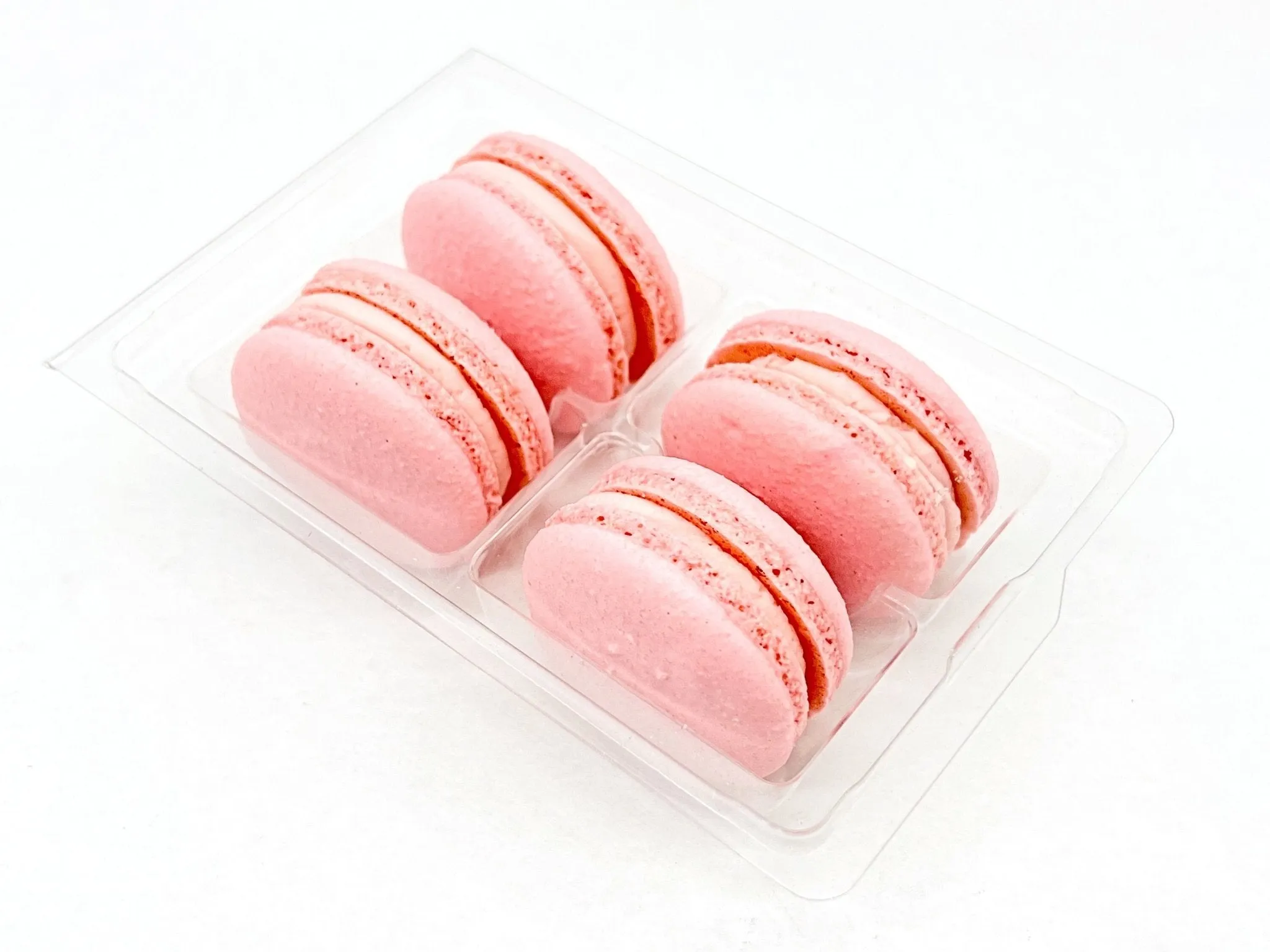 Vegan Rose Raspberry Macarons