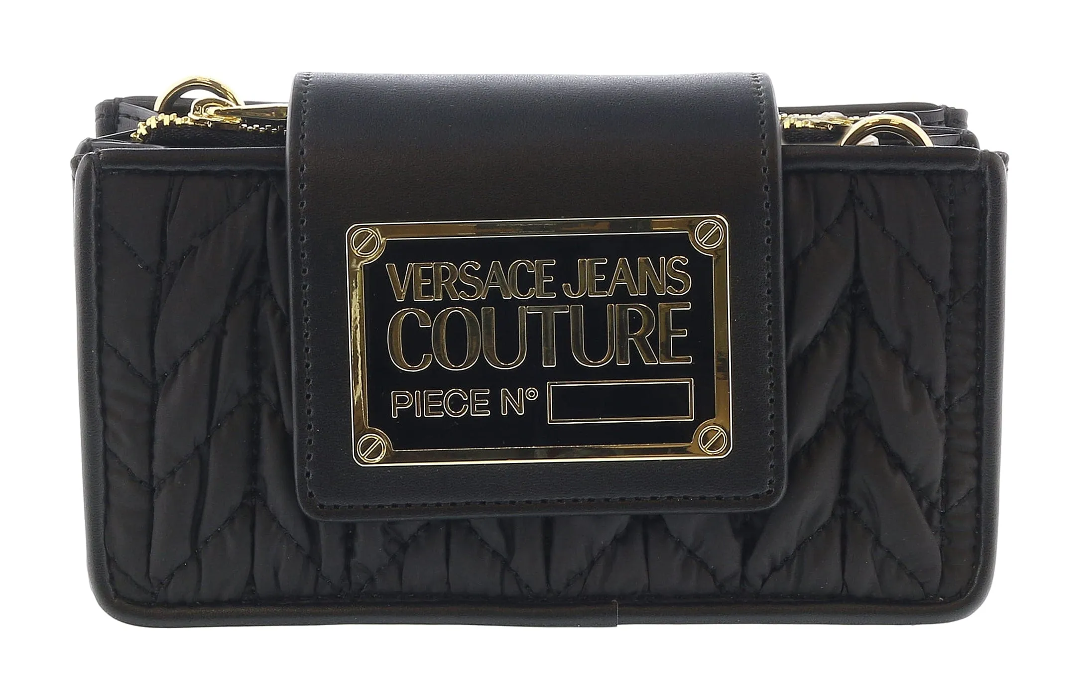 Versace Jeans Couture Black Small  Structured Signature Mini bag
