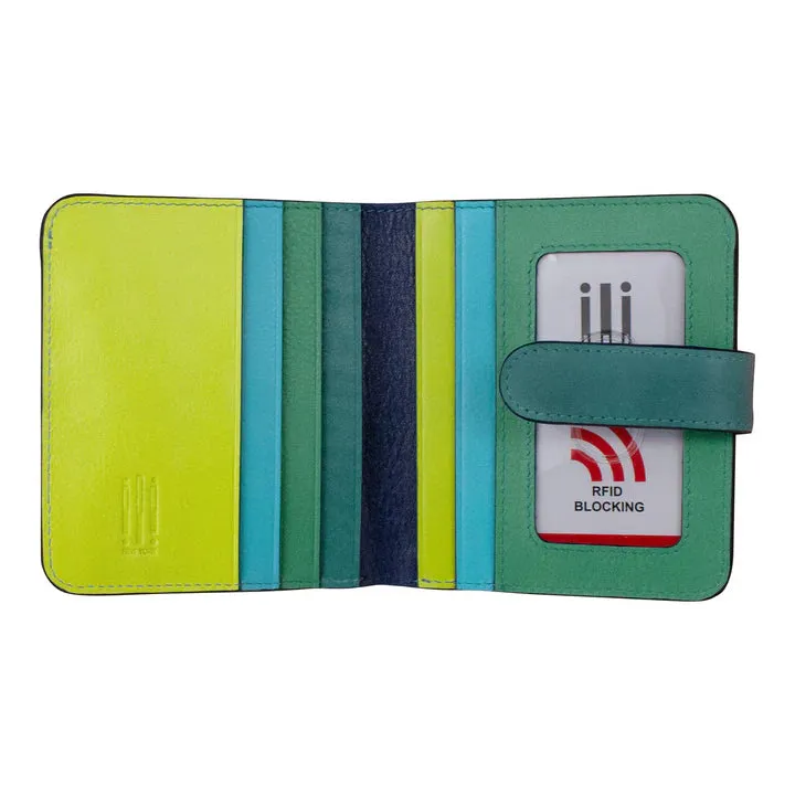 Wallet Small Bifold Serenity Multi Leather RFID Blocking 7301